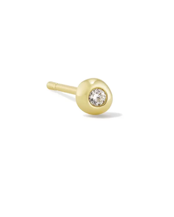 Addison Gold Single Stud Earring In White Crystal^Kendra Scott Best Sale