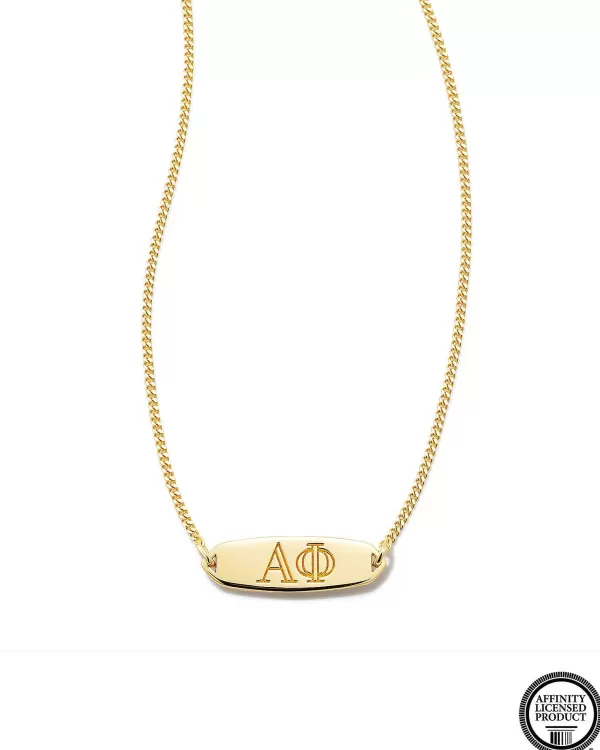 Alpha Phi Pendant Necklace In 18K Gold Vermeil^Kendra Scott Hot