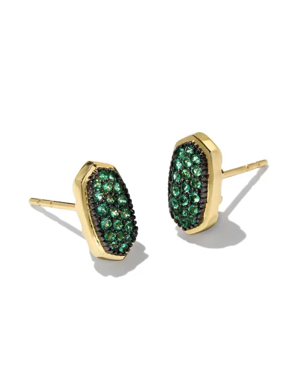 Amelee 14K Yellow Gold Stud Earrings In Emerald^Kendra Scott Discount