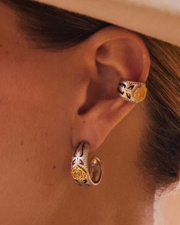 Ansel Rose Hoop Earrings In Mixed Metal^Kendra Scott Hot