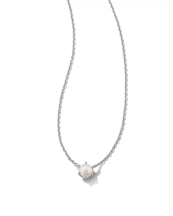 Ashton Silver Pendant Necklace In White Pearl^Kendra Scott Flash Sale