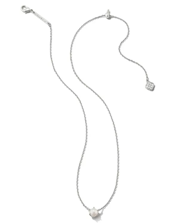 Ashton Silver Pendant Necklace In White Pearl^Kendra Scott Flash Sale
