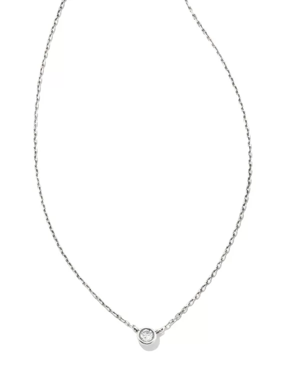 Audrey 14K White Gold Pendant Necklace In White Diamond^Kendra Scott Best