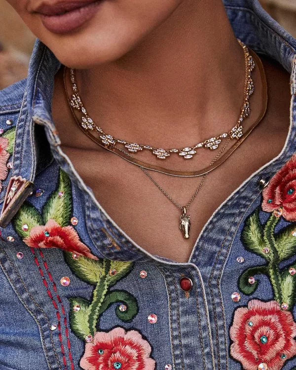 Beau Horse Pendant Necklace In Vintage Gold^Kendra Scott Sale