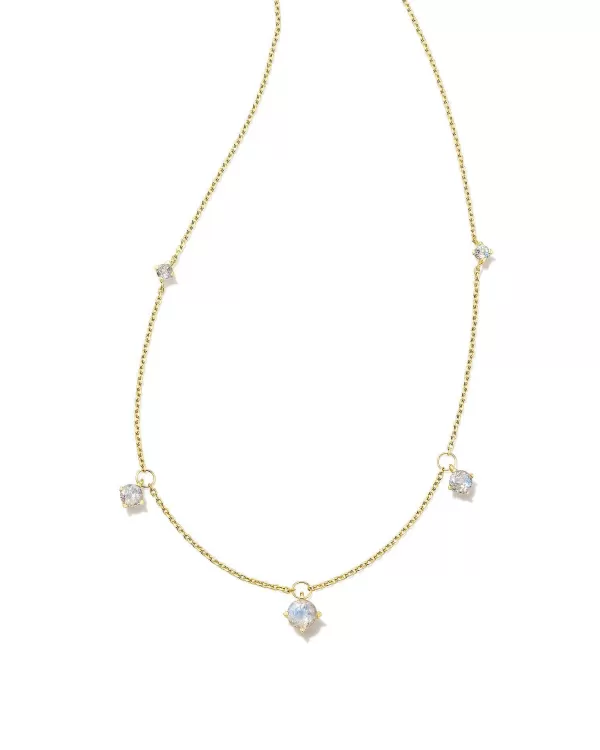 Blakely 18K Gold Vermeil Strand Necklace In Rainbow Moonstone^Kendra Scott Fashion