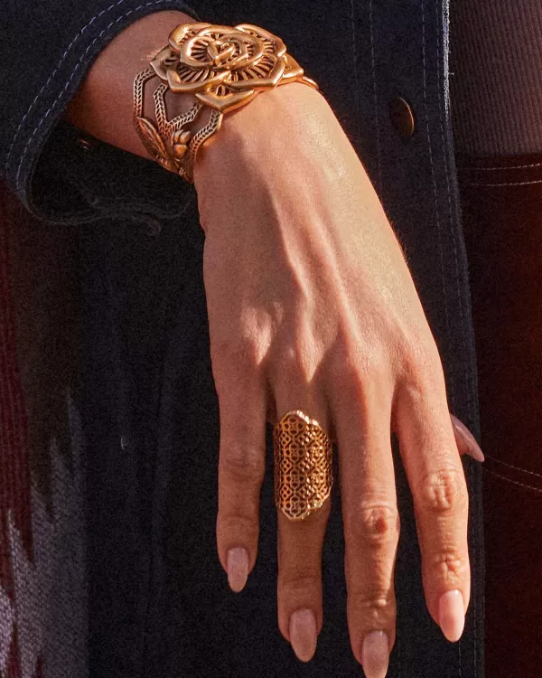Boone Small Cocktail Ring In Vintage Gold^Kendra Scott Flash Sale