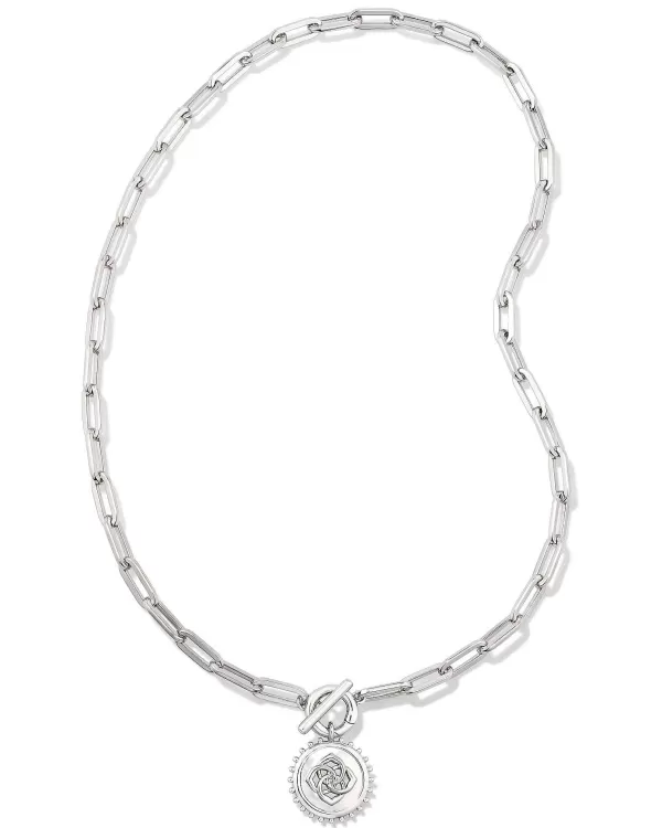 Brielle Convertible Medallion Chain Necklace In Silver^Kendra Scott Shop