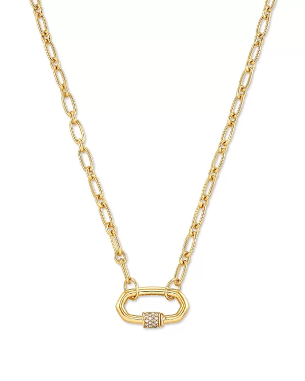 Bristol 18K Gold Vermeil Link Necklace In White Sapphire^Kendra Scott Online