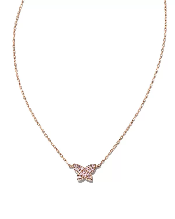 Butterfly 14K Rose Gold Pendant Necklace In Pink Sapphire^Kendra Scott Best
