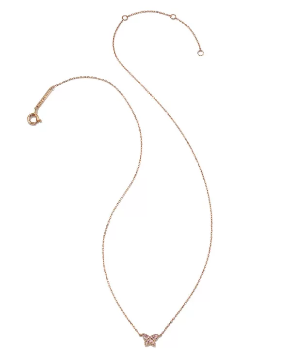 Butterfly 14K Rose Gold Pendant Necklace In Pink Sapphire^Kendra Scott Best