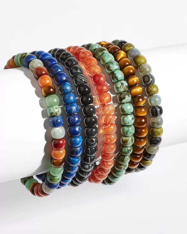 Cade Oxidized Sterling Silver Corded Bracelet In Orange Banded Agate^Kendra Scott Store