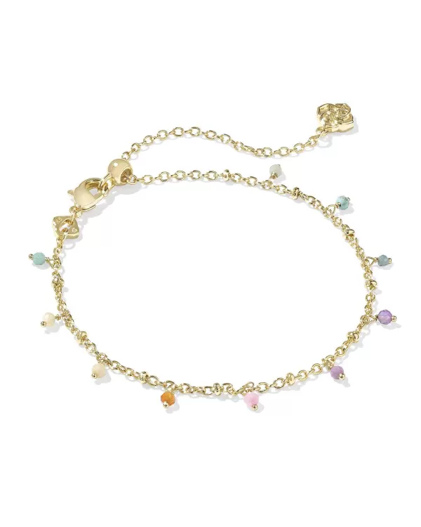 Camry Gold Beaded Delicate Chain Bracelet In Pastel Mix^Kendra Scott Outlet