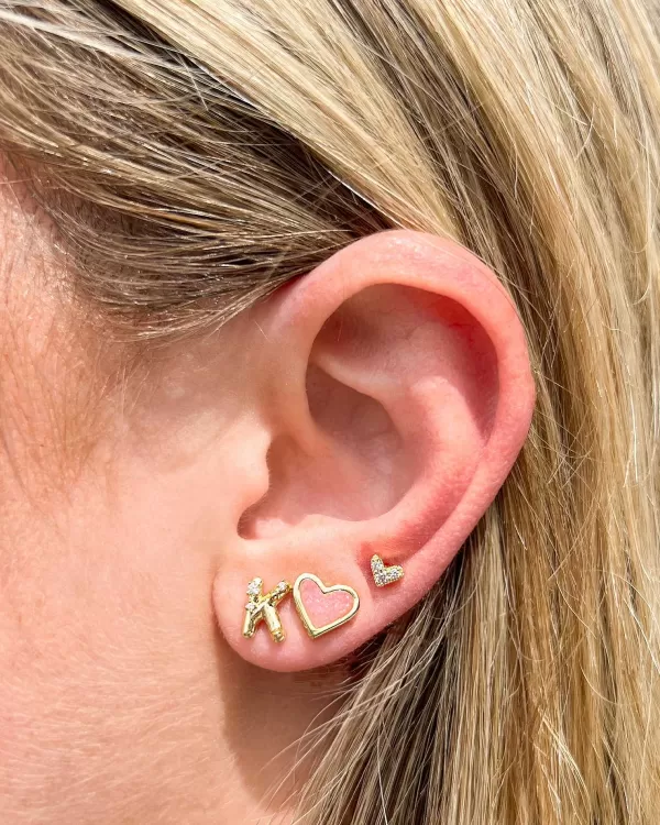 Crystal Letter A Gold Single Stud Earring In White Crystal^Kendra Scott Hot