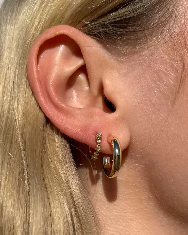 Davie 18K Gold Vermeil Trio Huggie Earrings In White Sapphire^Kendra Scott Store
