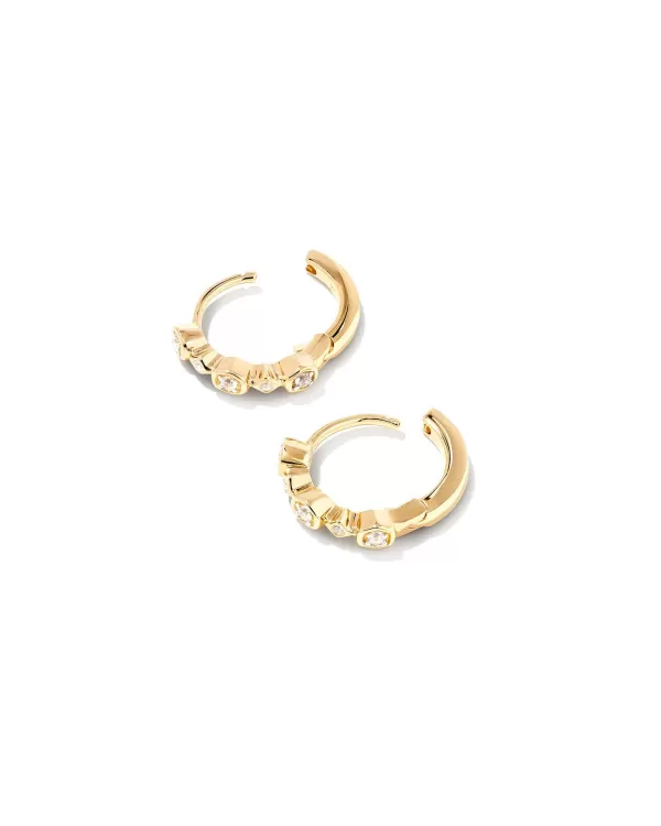Davie 18K Gold Vermeil Trio Huggie Earrings In White Sapphire^Kendra Scott Store