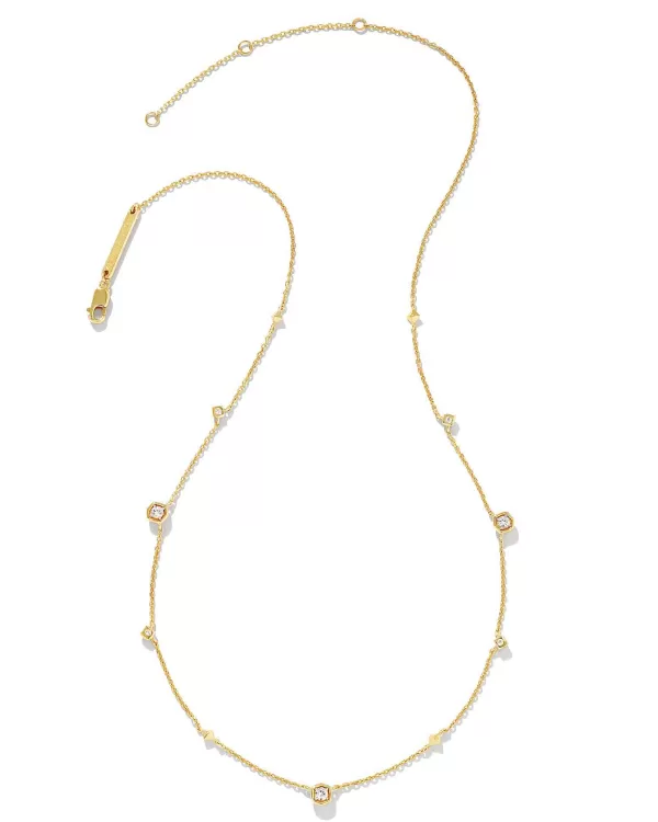 Davie 18K Gold Vermeil Trio Strand Necklace In White Sapphire^Kendra Scott Outlet
