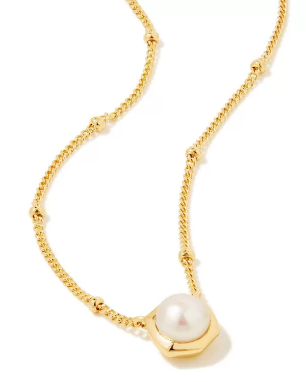 Davie Pearl 18K Gold Vermeil Pendant Necklace In White Pearl^Kendra Scott Cheap
