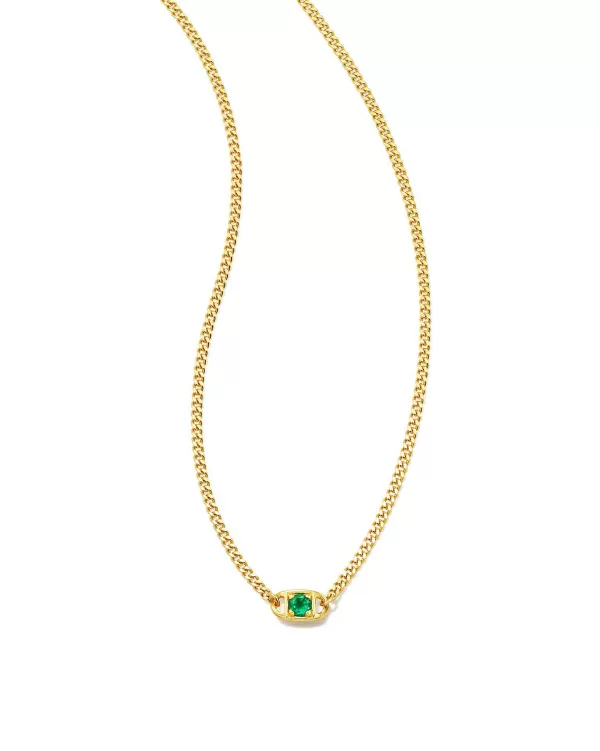 Delaney 18K Gold Vermeil Curb Chain Pendant Necklace In Green Onyx^Kendra Scott Online