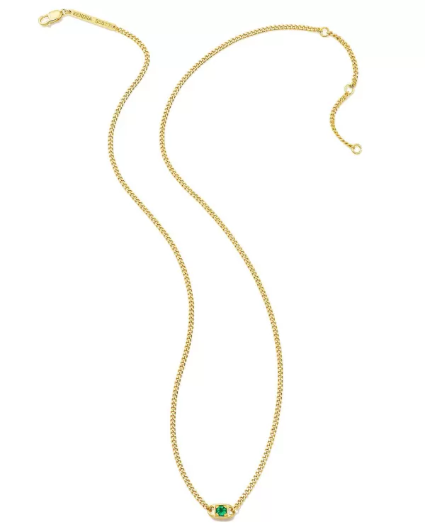 Delaney 18K Gold Vermeil Curb Chain Pendant Necklace In Green Onyx^Kendra Scott Online