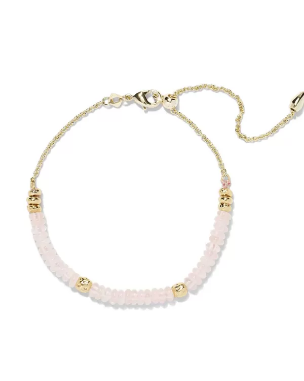 Deliah Gold Delicate Chain Bracelet In Rose Quartz^Kendra Scott Online
