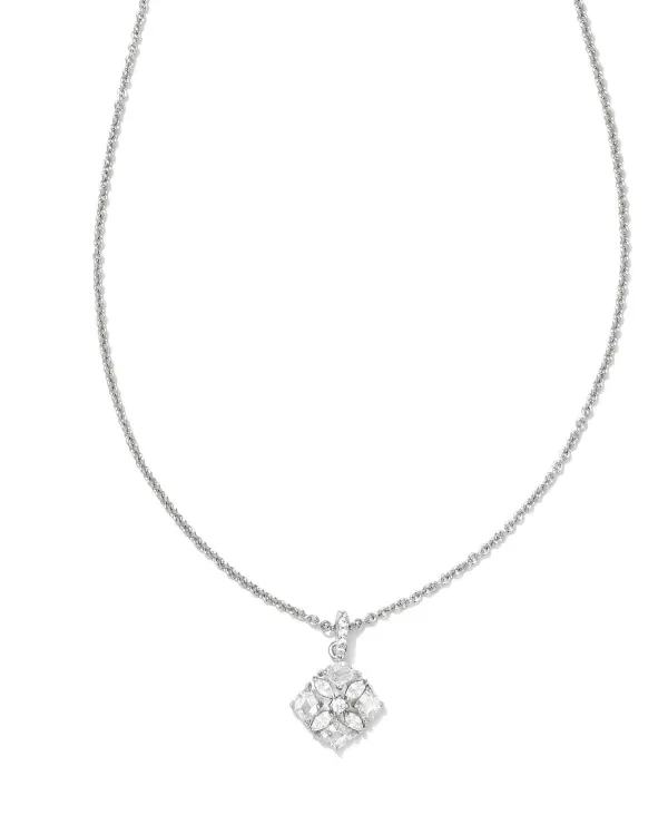 Dira Silver Crystal Short Pendant Necklace In White Crystal^Kendra Scott Best