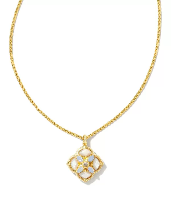 Dira Stone Gold Short Pendant Necklace In Ivory Mix^Kendra Scott Outlet