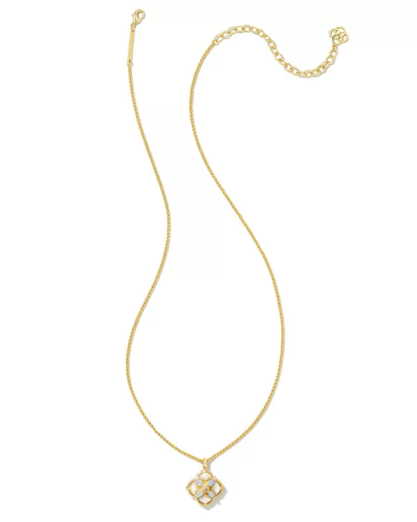 Dira Stone Gold Short Pendant Necklace In Ivory Mix^Kendra Scott Outlet