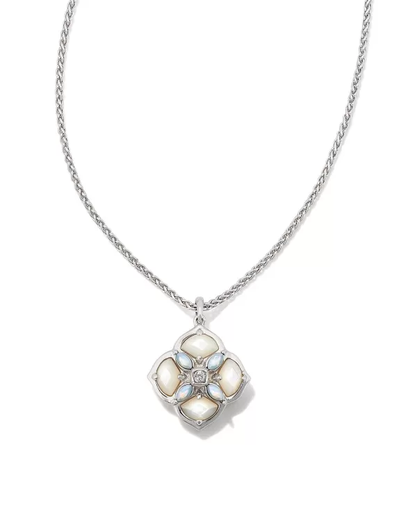 Dira Stone Silver Short Pendant Necklace In Ivory Mix^Kendra Scott Fashion