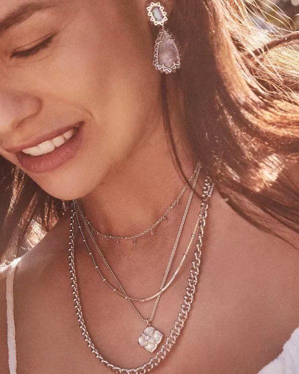 Dira Stone Silver Short Pendant Necklace In Ivory Mix^Kendra Scott Fashion