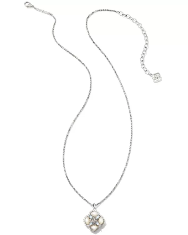 Dira Stone Silver Short Pendant Necklace In Ivory Mix^Kendra Scott Fashion