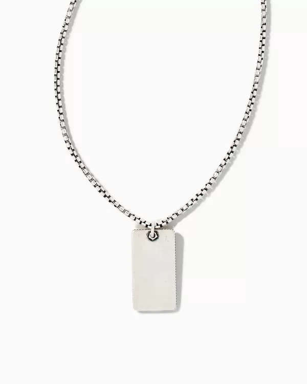 Dog Tag Necklace In Oxidized Sterling Silver^Kendra Scott Best Sale