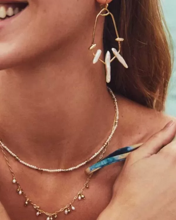 Eileen Gold Statement Earrings In White Pearl^Kendra Scott Cheap