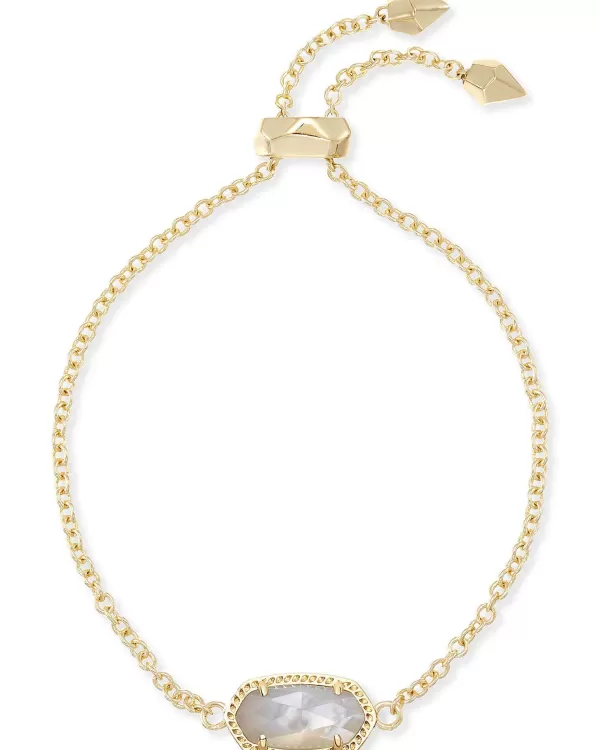 Elaina Gold Adjustable Chain Bracelet In Ivory Mother-Of-Pearl^Kendra Scott Fashion