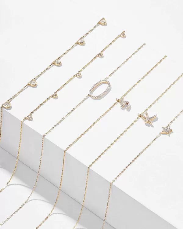Elisa 14K Yellow Gold Open Frame Pendant Necklace In White Diamond^Kendra Scott Hot