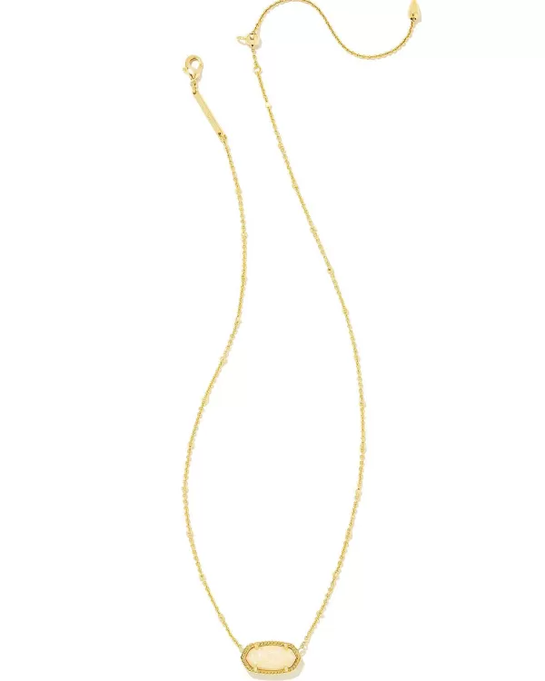 Elisa Gold Satellite Short Pendant Necklace In Yellow Kyocera Opal^Kendra Scott Discount