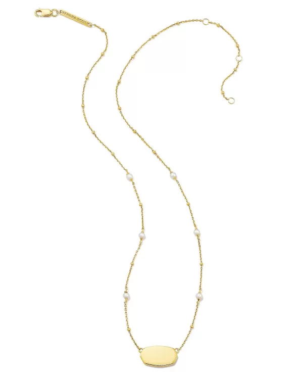 Elisa Pearl 18K Gold Vermeil Pendant Necklace In White Pearl^Kendra Scott Hot