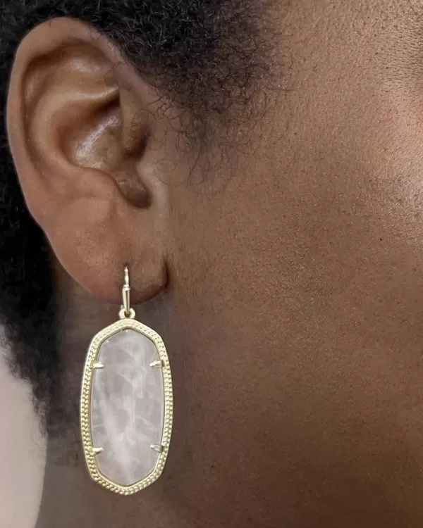 Elle Gold Drop Earrings In Rose Quartz^Kendra Scott Fashion