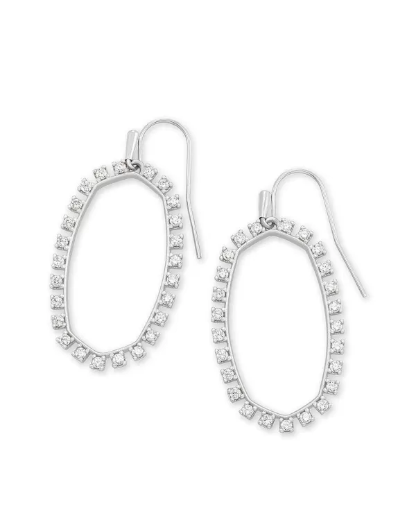 Elle Open Frame Crystal Drop Earrings In Rose Gold^Kendra Scott Clearance