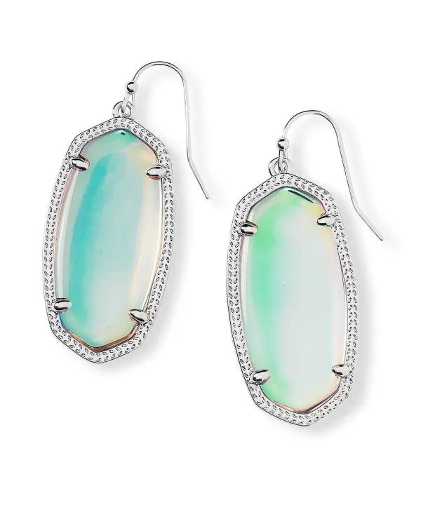 Elle Silver Drop Earrings In Dichroic Glass^Kendra Scott New