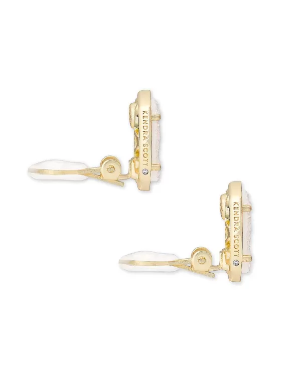 Ellie Clip On Rose Gold Stud Earrings In Rose Gold Drusy^Kendra Scott Store