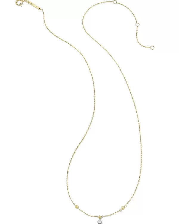 Floating Lab Grown White Diamond Pendant Necklace In 14K Yellow Gold^Kendra Scott Sale