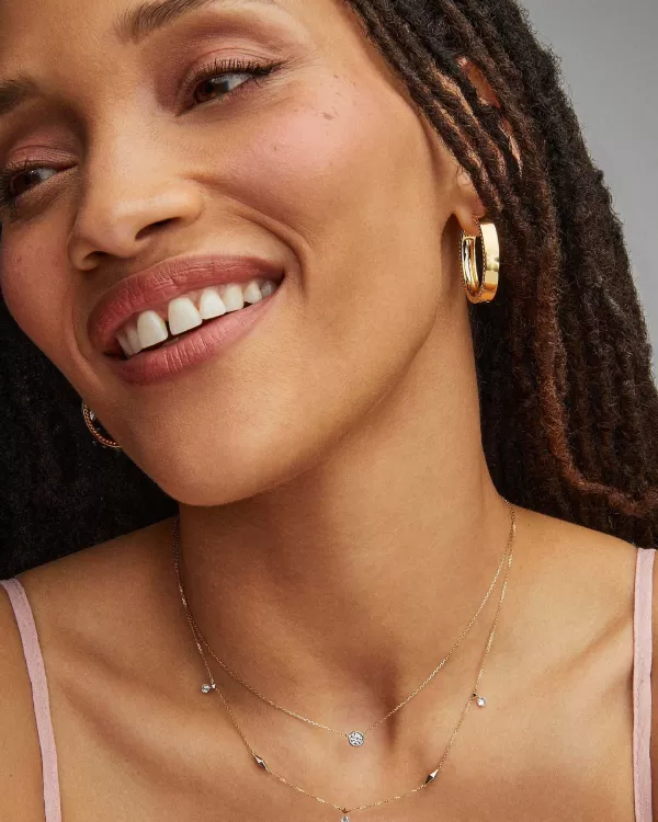 Floating Lab Grown White Diamond Strand Necklace In 14K Yellow Gold^Kendra Scott Fashion
