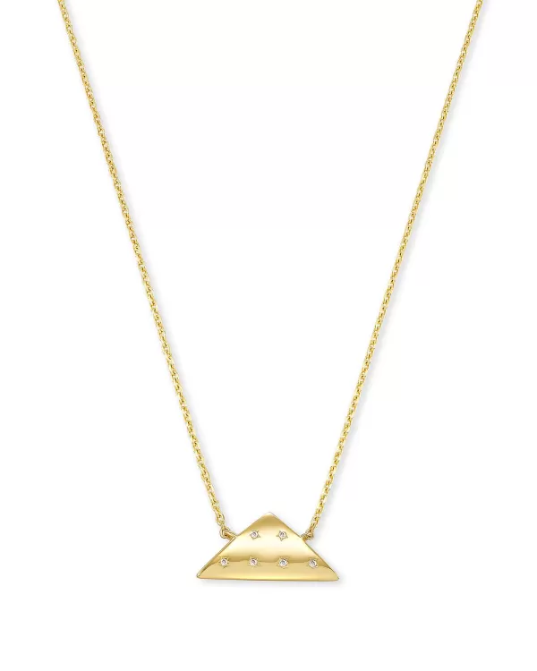 Folds Of Honor 14K Gold Pendant Necklace In White Diamond^Kendra Scott Shop