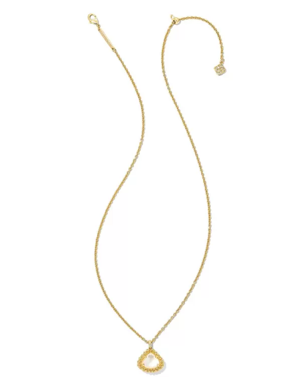 Framed Kendall Gold Short Pendant Necklace In Ivory Mother-Of-Pearl^Kendra Scott Cheap