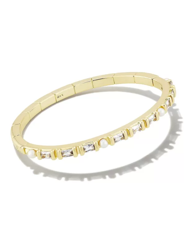 Gracie Silver Bangle Bracelet In White Mix^Kendra Scott Fashion