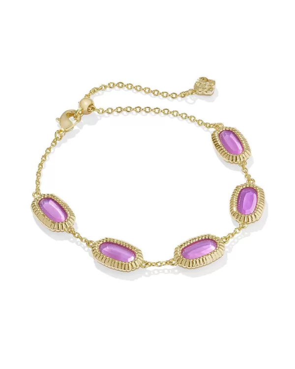 Grayson Gold Ridge Frame Link Bracelet In Azalea Illusion^Kendra Scott Best