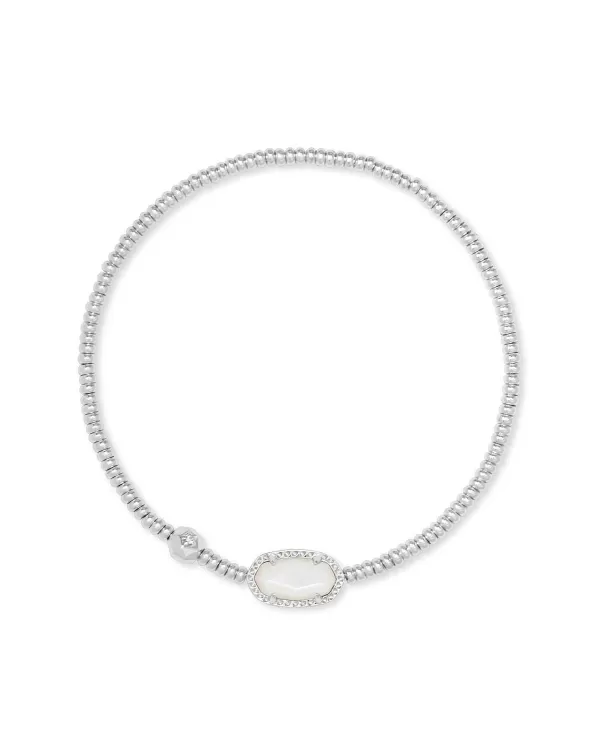 Grayson Silver Stretch Bracelet In Ivory Mother-Of-Pearl^Kendra Scott Best