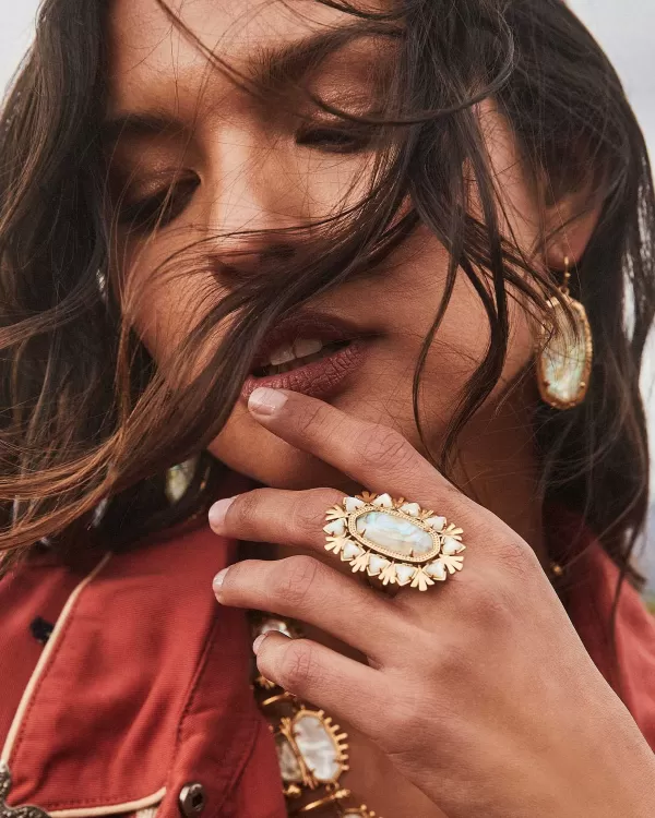 Havana Vintage Gold Cocktail Ring In Iridescent Abalone^Kendra Scott Fashion