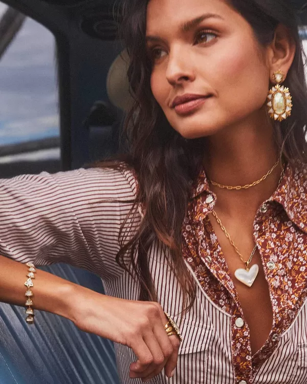 Havana Vintage Gold Statement Earrings In Iridescent Abalone^Kendra Scott Sale