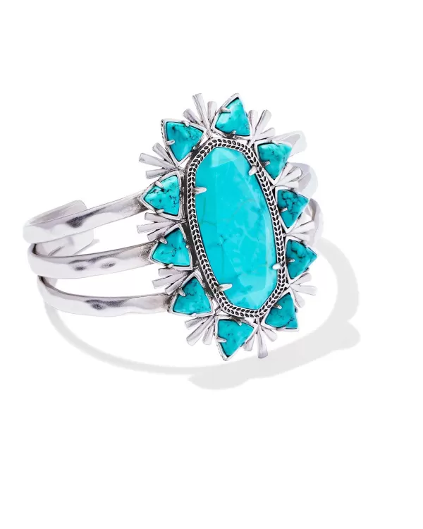 Havana Vintage Silver Cuff Bracelet In Variegated Turquoise Magnesite^Kendra Scott Flash Sale